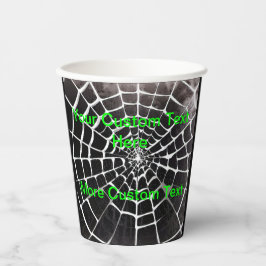 Spooky Creepy Spiderweb Pattern Halloween Custom Pappbecher