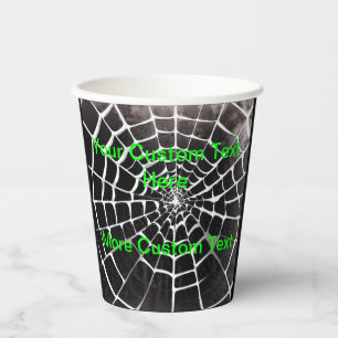 Spooky Creepy Spiderweb Pattern Halloween Custom Pappbecher