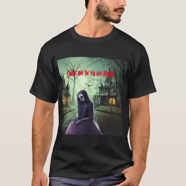 Spooky Creepy Woman T - Shirt (Vorderseite)