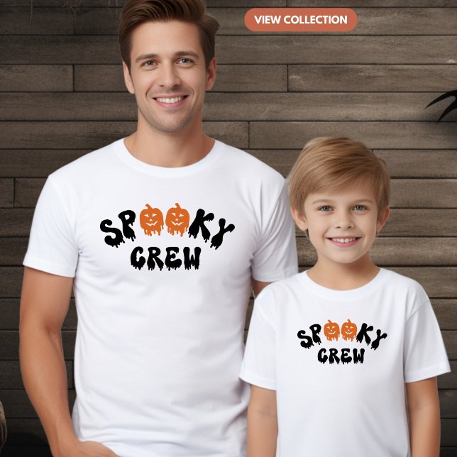 Spooky Crew Halloween Matching Family Boys T-Shirt (Von Creator hochgeladen)