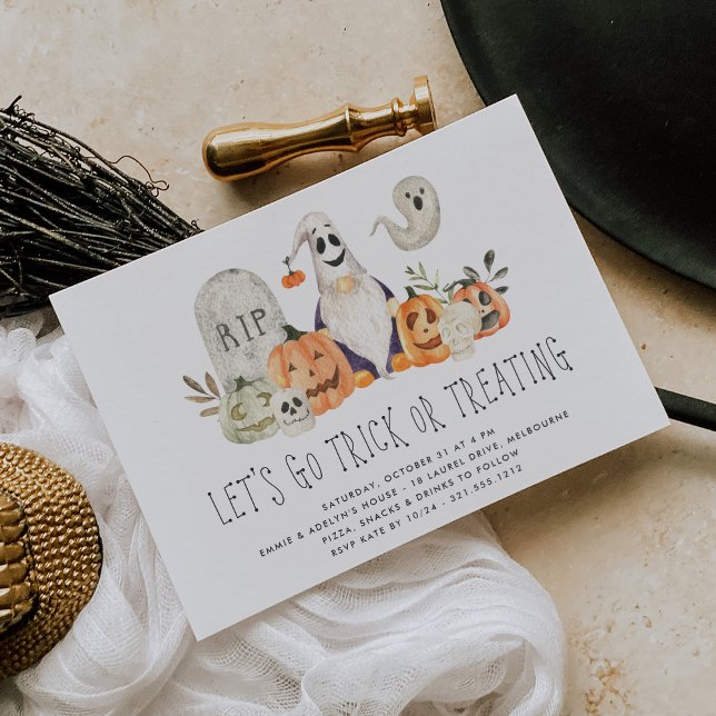 Spooky Crew Kids Halloween Trick oder Treatment Pa Einladung (Von Creator hochgeladen)