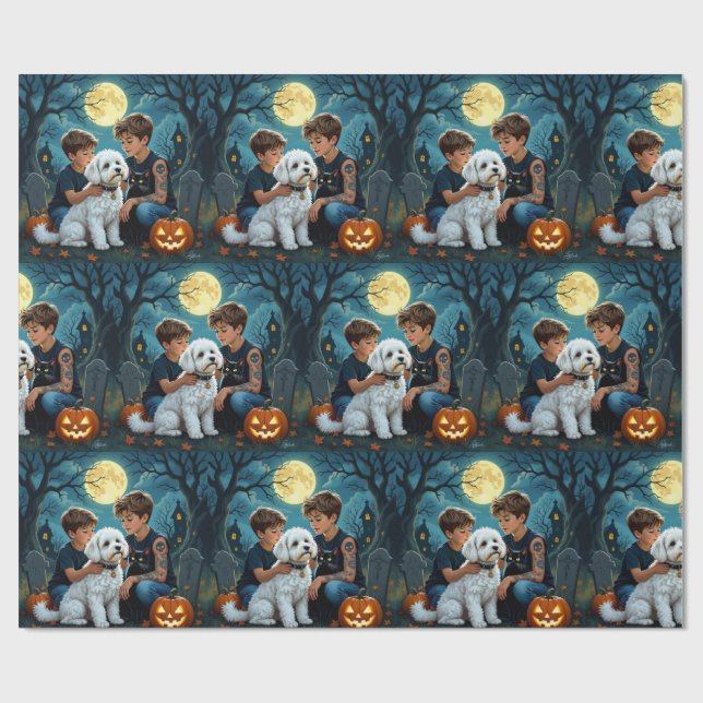 Spooky & Cute Halloween Wrapping Paper Geschenkpapier (Flach)