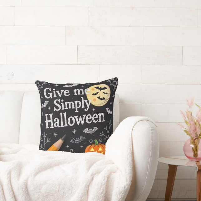 Spooky Cute Pumpkin & Ghost Design Kissen (Liege)