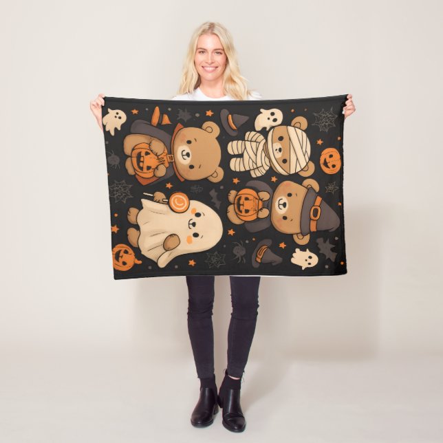 Spooky Cute Teddy Halloween Blanket  Fleecedecke (Beispiel)