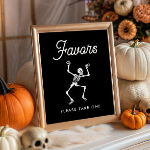 Spooky Dancing Skeleton Kinderdusche Favoriten Sch Poster