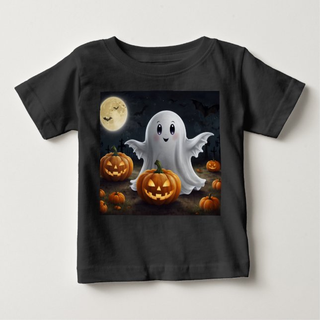 Spooky Delight: Hoher Halloween Spaß Baby T-shirt (Vorderseite)