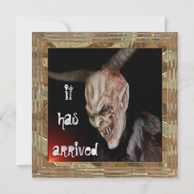 Spooky Demon Halloween hat Einladung erhalten (Vorderseite)