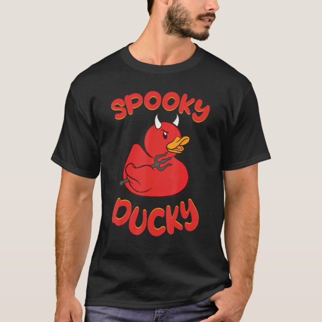 Spooky Devil Rubber Duck Spooky Ducky T-Shirt (Vorderseite)