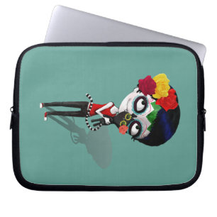 Spooky Dia de Los Muertos Girl Laptopschutzhülle
