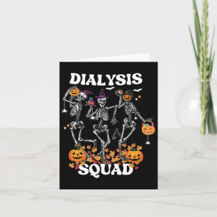 Spooky Dialysis Squad Nurse Skeleton Tanzdialekt Karte