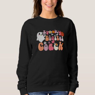 Spooky Digital Coach Retro Groovy Halloween Suppen Sweatshirt