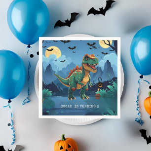 Spooky Dinosaur Halloween Geburtstag Custom T-Rex Serviette