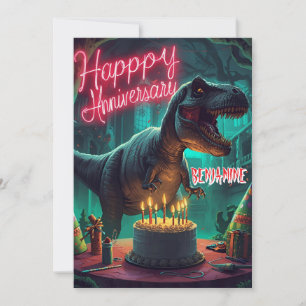 SPOOKY DINOSAUR JAHRESKARTE EINLADUNG