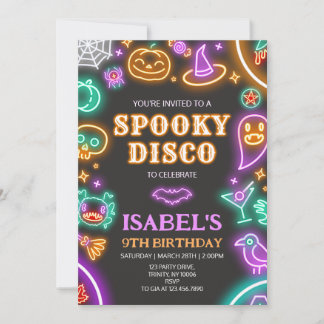 Spooky Disco Halloween Einladung