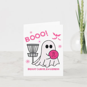 Spooky Disk Golf Halloween Brustkrebs Bewusstsein Karte