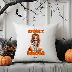Spooky Doctor Personalisierter Name Halloween-Gesc Kissen
