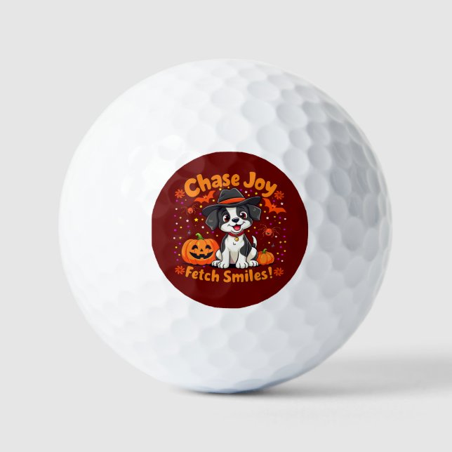 Spooky Dog Art: Halloween Joy & Lächeln holen! Golfball (Vorderseite)