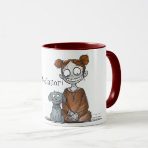 Spooky Dog & Girl Tasse