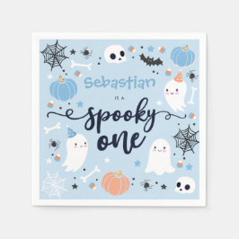 Spooky Ein Niedliches Halloween Ghost 1. Geburtsta Serviette