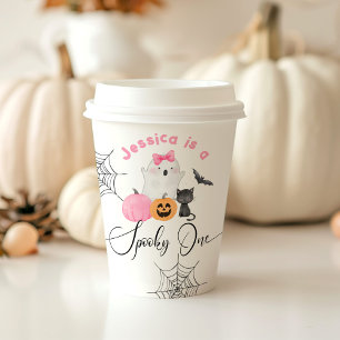 Spooky Ein rosa Halloween Geburtstagskind Pappbecher