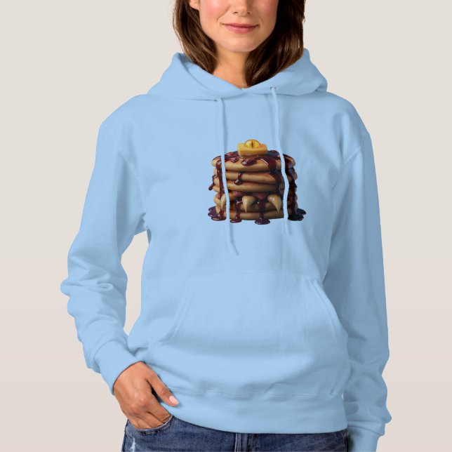 Spooky Eldritch Pancake Stack Creepy Cute Hallowee Hoodie (Vorderseite)