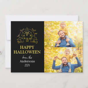 Spooky Elegant Halloween Foto Feiertagskarte