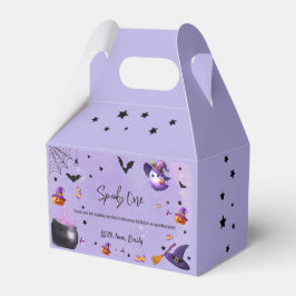 Spooky erstes Geburtstags Halloween Lila Geschenkschachtel