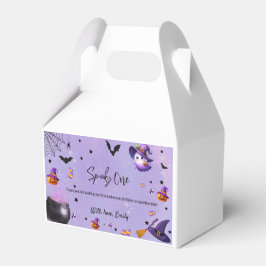 Spooky erstes Geburtstags Halloween Lila Geschenkschachtel