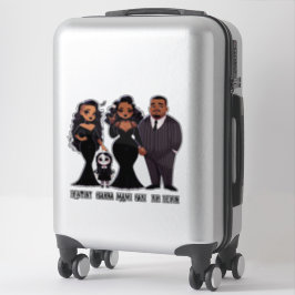 Spooky Ethnic Gothic Family Halloween Aufkleber