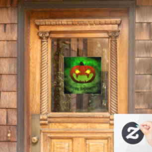 Spooky Evil Halloween Pumpkin Fensteraufkleber