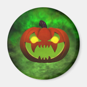 Spooky Evil Halloween Pumpkin Magnet