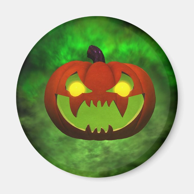 Spooky Evil Halloween Pumpkin Magnet (Vorne)