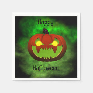 Spooky Evil Halloween Pumpkin Serviette
