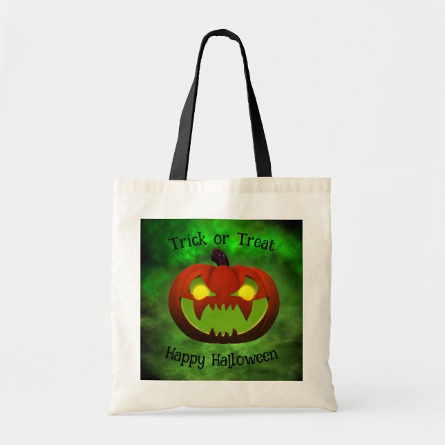 Spooky Evil Halloween Pumpkin Tragetasche (Vorne)