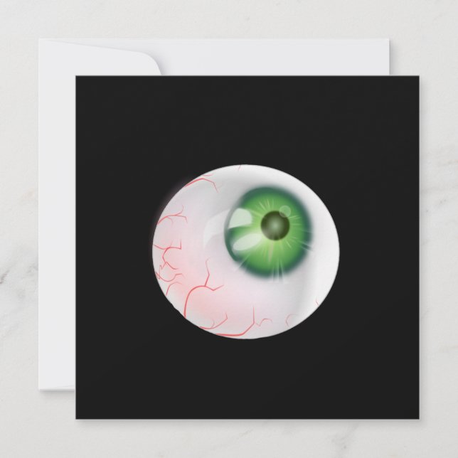 Spooky Eyeball Halloween-Party Einladung (Vorderseite)