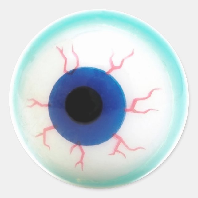 Spooky Eyeball Runder Aufkleber (Vorderseite)