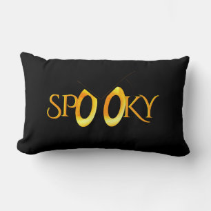 Spooky Eyes Cartoon w Monogram Lendenkissen
