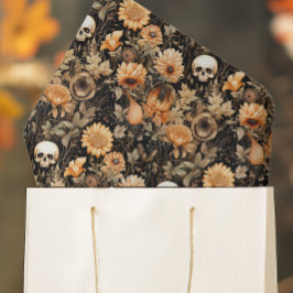 Spooky Fall Floral Skull Seidenpapier