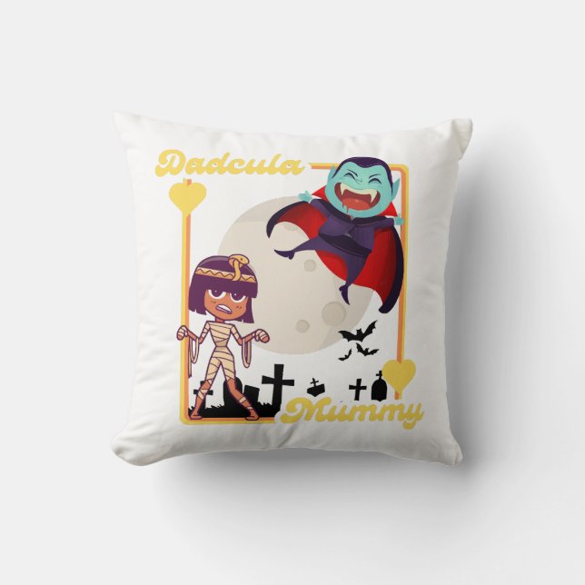 Spooky Family Halloween Kissen (Vorderseite)