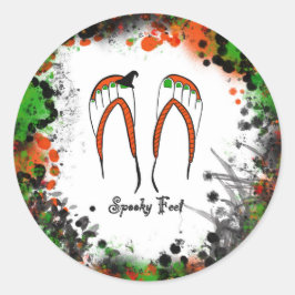 Spooky Feet Abzeichen Runder Aufkleber