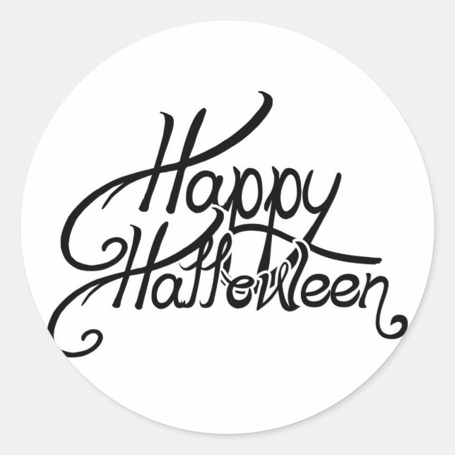 Spooky Festive Happy Halloween Runder Aufkleber (Vorderseite)