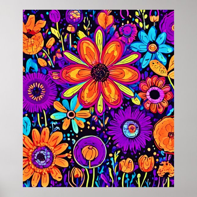 Spooky Floral Art Poster (Vorne)