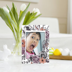 Spooky Floral Halloween Geburtstagsparty Foto Postkarte