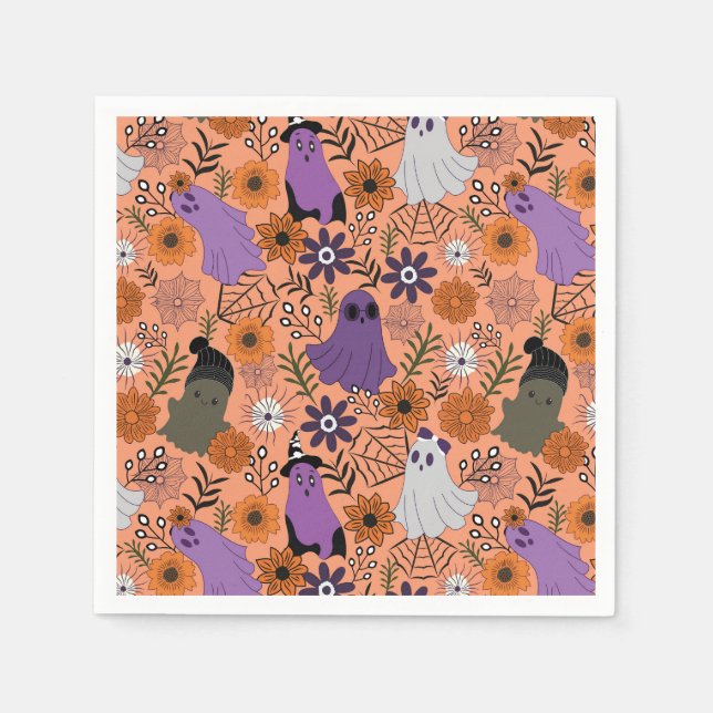 Spooky floral serviette (Vorderseite)