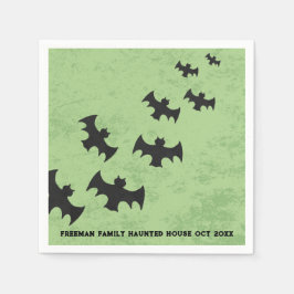 Spooky Flying Bats Halloween-Party Napkins Serviette