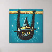 Spooky Flying Black Cat Hexe