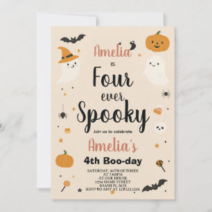 Spooky Four Ever Kids Halloween Geburtstag Einladu Einladung