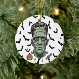 Spooky Frankenstein Graphic Creepy Niedlich Hallow Keramik Ornament