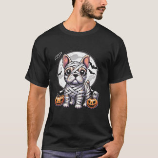 Spooky French Bulldog Mummy Full Moon Halloween Do T-Shirt