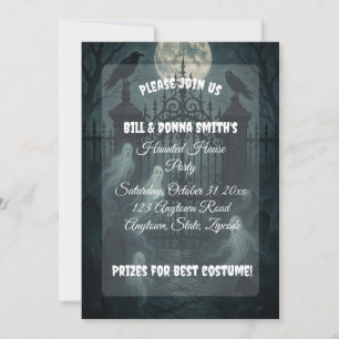 Spooky Friedhof Graveyard Halloween-Party Einladung